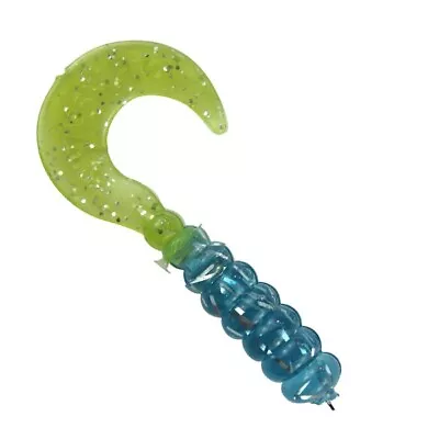 Hot Grub 2  Southern Pro HG56 Blue Ice/Chartreuse Sparkle 100ct • $19.45