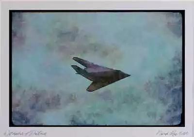 034059 Lockheed F 117A Nighthawk _ United States Air Force Watercolour Picture • £16.99