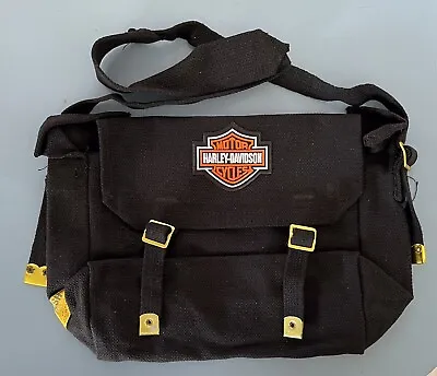 WH2 Black Canvas Shoulder Bag- Harley Davidson • $30