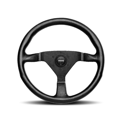 Momo Montecarlo Steering Wheel 350mm Diameter Black Leather With Black Stitching • $219