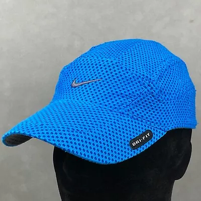 Vintage Y2K Nike Tailwind Dri-Fit 7 Panel Mesh Blue Adjustable Running Hat Cap • $79.99