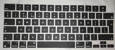 UK EU Keyboard Skin Cover For Apple MacBook PRO 14 A2442 (M1) 2021 Clear & Black • £3.95