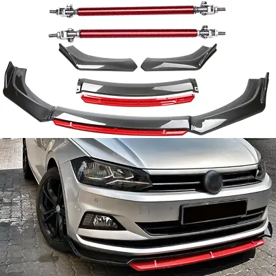 Front Bumper Splitter Spoiler Body Kit Carbon Fiber Rods For Volkswagen Rabbit • $129.99