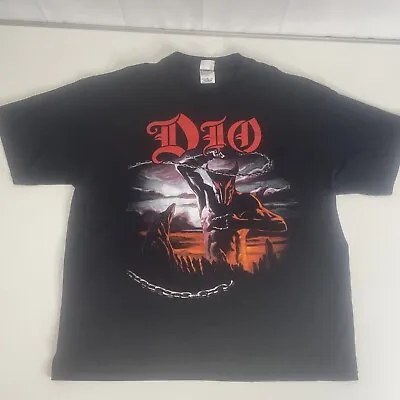 Vintage DIO “Holy Diver” Shirt XL Double Sided Black Rock Band Tee DELTA Metal • $99.99