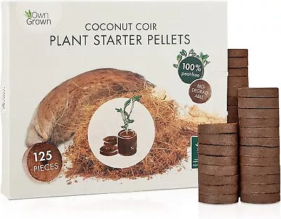 £20.99 • Buy 125 Coconut Coir Plugs For Seeds � Peat Free Compost