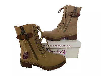 Blowfish Malibu Rauly Combat Boots Sz 6.5 M Beach Prospector Tan • $24.99