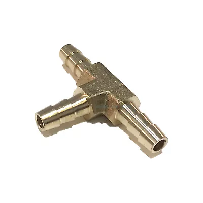 1/4 HOSE BARB TEE Brass Pipe 3 WAY T Fitting Thread Gas Fuel Water Air • $8.31