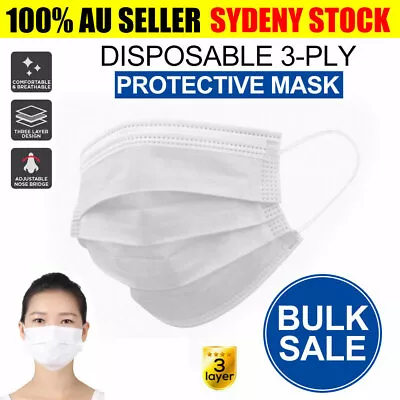 Disposable 3 Layer Face Mask Non-woven Anti Flu Filter Protective SYD STOCK • $15.99