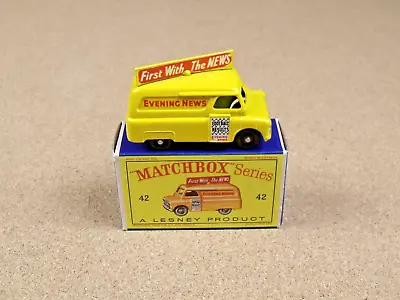 Old Vintage Lesney Matchbox # 42 Bedford Evening News Van Original D Box • $150
