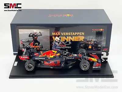 Red Bull F1 RB16B 33 Max Verstappen Monaco 2021 World Champion 1:18 Spark Figure • $169