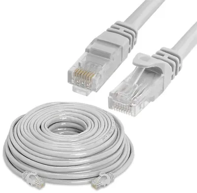 £14.95 • Buy RJ45 Ethernet Cable Network Patch Lead CAT6 LAN Gigabit Fast 1m To 50m Wholesale