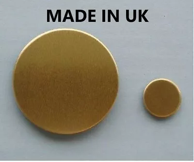 1.5mm BRASS Stamping Blank Round Metal Disc Circle Select 12-89mmØ NoBurrUKmade. • £2.44