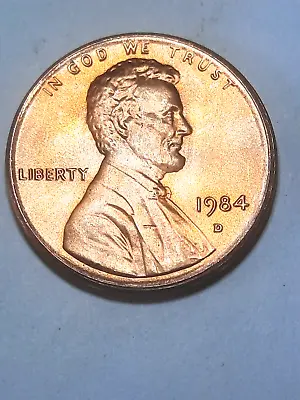 1984 D  Uncirculated Lincoln Memorial Cent BU / MS / UNC. Free Shipping! • $1.60