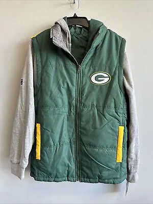 Green Bay Packers Reversible Vest Hoodie Combo 8 In 1 NEW Mens NFL Apparel • $69.99