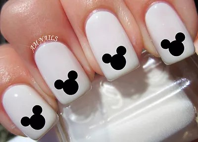 Mickey Mouse Ears Nail Art Stickers Transfers Decals Set Of 36 - A1213 • $4.50