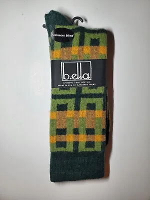 B. Ella Ladies Cashmere Wool Angora Blend Socks Odine Hunter USA MADE  • $18