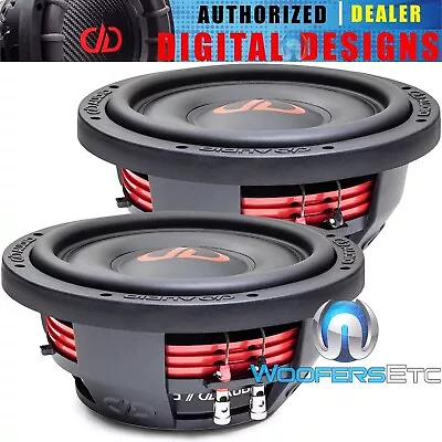 (2) Open Box Dd Audio Sl610-d2 10  Slim Shallow 1200w Dual 2-ohm Subwoofers • $450