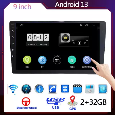 2G+32GB Android 11 9 Inch WIFI Bluetooth HD GPS Navigation Car MP5 Stereo Player • $56.04