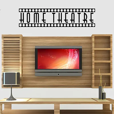 Home Theatre Film Cinema Quote Wall Art Stickers Decals Vinyl Home Decor • $16.17