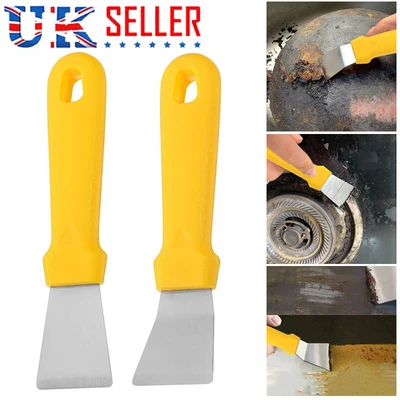 £6.48 • Buy 2pcs Oven Cleaning Scraper Stoves Induction Hob Stainless Steel Multi-Kitchen UK