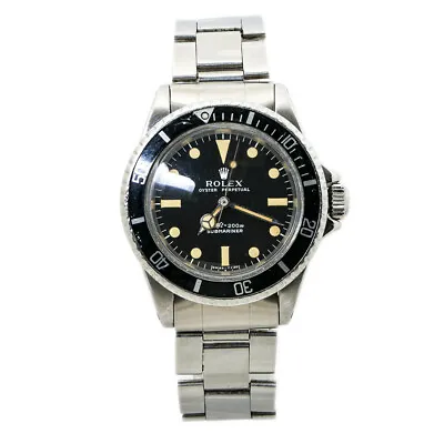 Rolex Submariner 5513 2.2M Vintage Patina Matte Serif Feet First Mens Watch 40mm • $12995