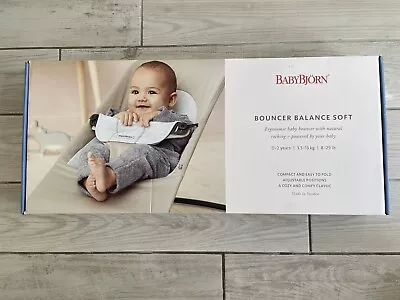 BabyBjorn Balance Soft Baby Bouncer - Black/Dark Grey - Never Opened • £110
