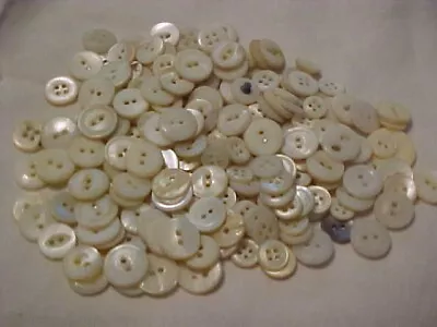 200 Mother Of Pearl Buttons 2 & 4 Hole 3/8  To 3/4  Projects Or Whatever!!! • $9.57