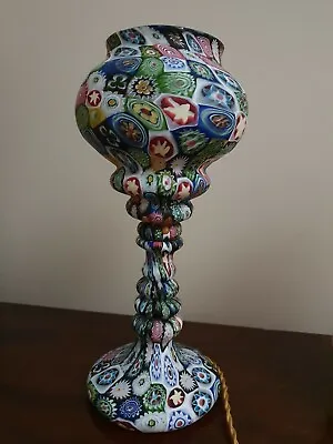 Fratelli TOSO Murano Millefiori Glass Torchiere Table Lamp Antique • £2800