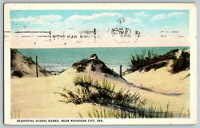 Michigan City Indiana - Beautiful Scenic Dunes - Vintage Postcard - Posted • $8.49