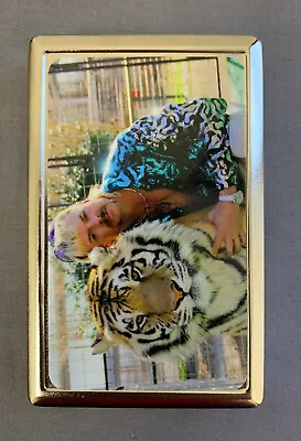 Exotic Man Tiger D1 Silver Case / Metal Wallet Card Money Holder • $16.95