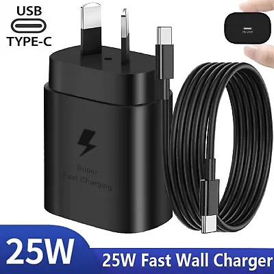 25W Super Fast Wall Charger+1M Type-C Cable For Samsung Galaxy S21 22 S22+ Ultra • $18.99