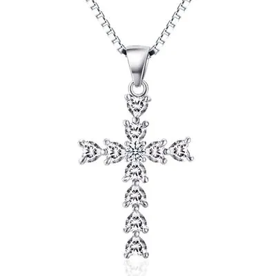 $4.99 • Buy Women Infinity Cross Heart Necklace Pendant Silver Jewelry 925 Sterling Chain