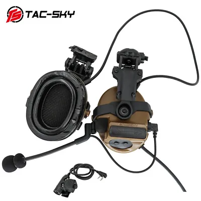 TS TAC-SKY COMTAC III Tactical Headset ARC Rail Helmet Mount Version +u94 PTT • $159.89