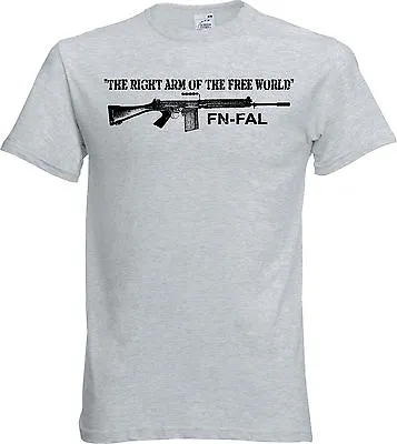 FN FAL T Shirt The Right Arm Of The Free World  Rhodesian Camo Selous -36 • $21.99