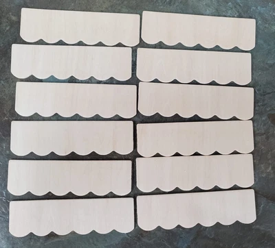 $6.49 • Buy Dollhouse Shingles Wood Strips 12 Pieces 4.5  Long 1:12 Scale Miniatures Roof