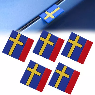 5Pcs 3D Sweden Flag Emblem Car Door Trunk Grille Sticker Badge Logo For Volvo • $9.59