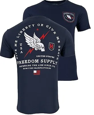 Howitzer Style Men's T-Shirt FREEDOM LINE Military Grunt S M L XL 2XL 3XL • $22.95