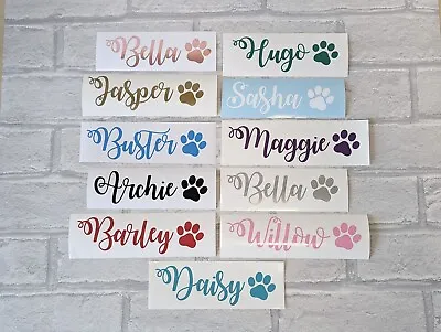 Personalised Pet Name Vinyl Decal Sticker For Dog/Puppy Storage Jar/Dog Label • £3.89