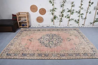 7x9.9 Ft Large Rug Wool Rug Turkish Rug Floor Rug Salon Rugs Vintage Rugs • $277.20