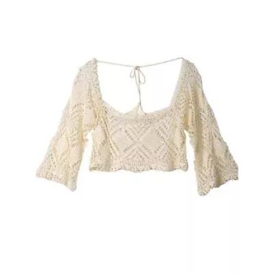 LSpace Women's Threads Crop Top Swim Cover Up Natural M/L BNWT (Sealed Pkg) • $6.99