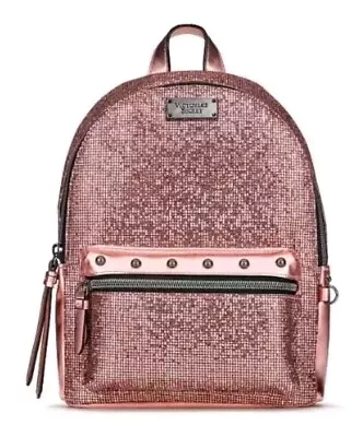 Victoria Secret Rose Metallic Bling Chain Mini City Backpack Gold Bag Sexy Love • $24.99