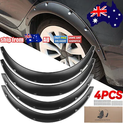 Universal Fender Flares Flexible Extra Wide Body Kit Wheel Arches Extension Set • $35.96