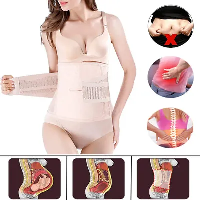 Postpartum Belly Wrap Band Women Recovery Waist Trainer Belt Shaper Pregnancy • £15.15