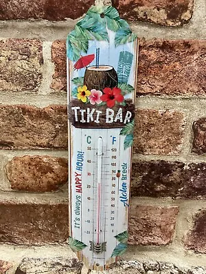 £11.95 • Buy Tiki Bar  It's Always Happy Hour   Retro Vintage Style Metal Wall Thermometer