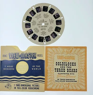 View-master Goldilocks And The Three Bears FT 6 Single Reel And Booklet • $9.41