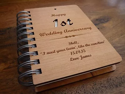 £26.99 • Buy Personalised 1st Wedding Anniversary Notebook Gift: Paper 1st Anniversary Gift