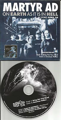 MARTYR AD Premonitions Of War SCARS OF TOMORROW Limit SAMPLER PROMO CD 2004 A.d. • $24.99