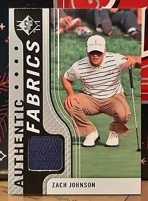 Zach Johnson Shirt Relic ~ 2012 Ud Sp Golf / Authentic Fabrics #af-zj Game-used • $9.95