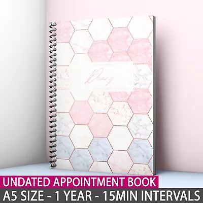 £13.99 • Buy A5 Undated Appointment Book Diary Beauty Salon Therapists 3 Columns Nail Massage