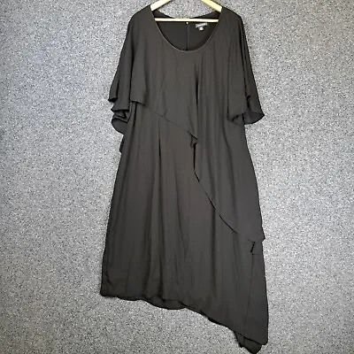 Autograph Womens Dress Plus Size 22 Maxi Black Short Sleeve • $22.95